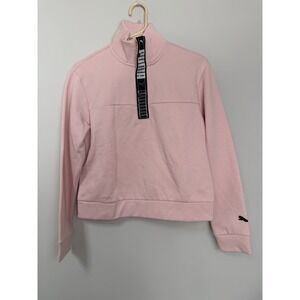 Puma Pathfinder Women's Half Zip Cropped Pullover Sweatshirt Size Small NEW‎